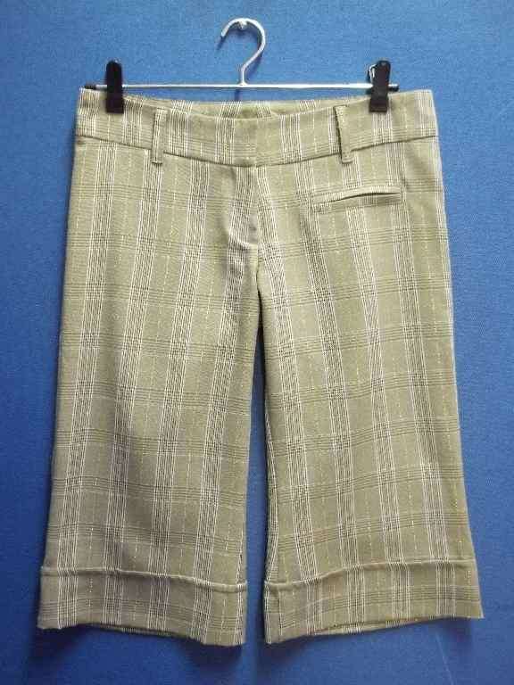 Light Brown Check Long Shorts - Size 32