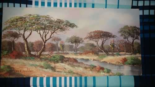 W. P. Grobler set of 2 oil paintings