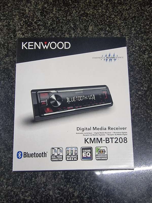 KENWOOD KMM-BT208 BT/USB/AUX Single Din Media Player