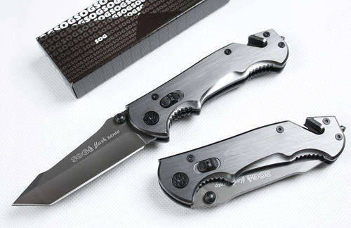 Stainless Steel Folding Pocket Knife with Clip Flash Tanto