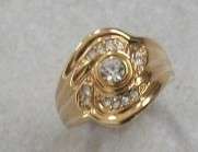 GOLD FUSION ITALIAN DESIGNER RING ON SPECIAL!!!!!sizes 9