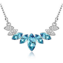 STUNNING !! AUSTRIAN CRYSTAL ANGEL EYE NECKLACE & PENDANT