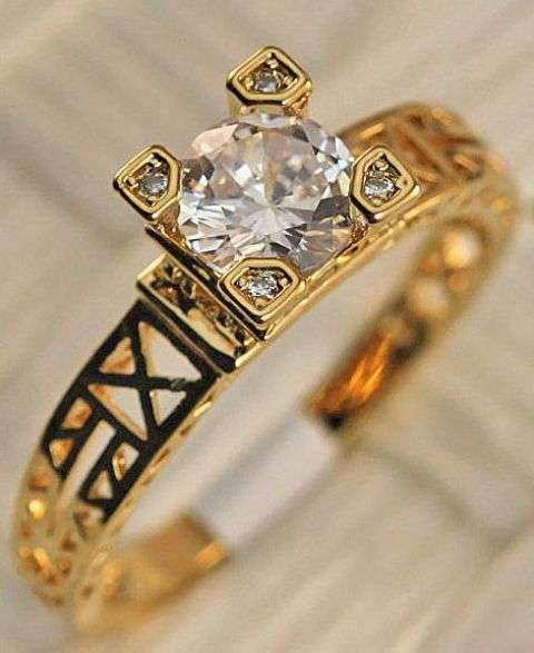 Exquisite Breathtaking 1 Carat cr. Diamond Ring- Set in Eiffel tower ring - Size6,5/N/17mm