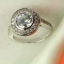 Stunning Huge -3.15ct CR. Diamond Engagement Ring- Size 7