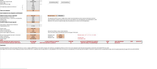 Retirement Planner template in Excel