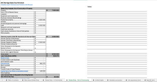 Estate Planning template for South Africans