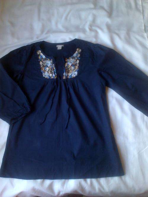 Small Blue top with embroidery details