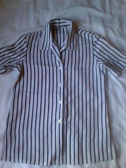 Size 6  Woolworths White Shirt with Black stripes (Big Make)