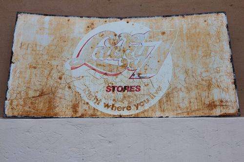 Lucky 7 Stores metal signboard