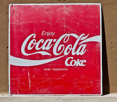 Coca-Cola Coke metal signboard