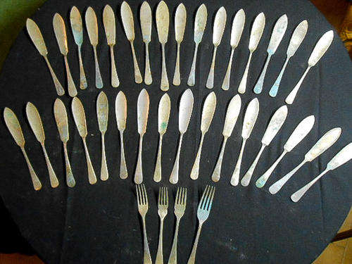 Vintage Lot of stainless Nickel Silver cutley