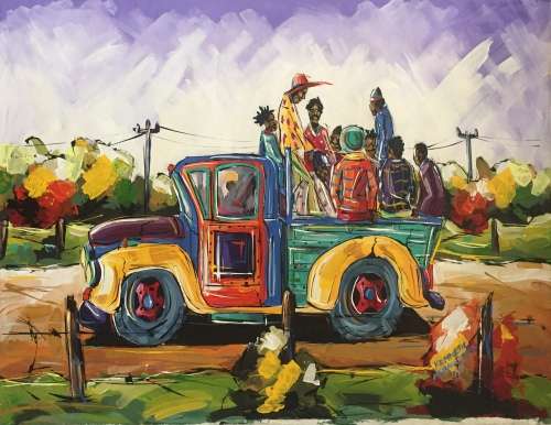 KENNETH MURADZIKWA!! VERY NICELY DONE ON CANVAS. A MUST HAVE