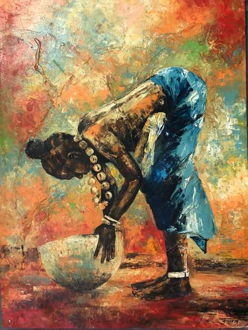 BERTHOLD MOYO NICELY DONE ON STRETCHED CANVAS A MUST HAVE