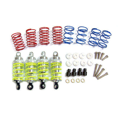 YEAH RACING ALLOY 50MM DAMPER SET SILVER