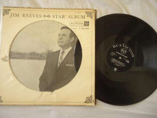 JIM REEVES - "STAR ALBUM" -  RCA LONG PLAYING VINYL LP WITH CUT OUT COVER IN GREAT CONDITION