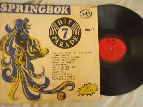 "SPRINGBOK HIT PARADE VOLUME 7" 1972 STEREO LP IN FAIR CONDITION