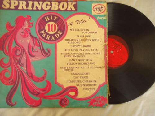 "SPRINGBOK HIT PARADE VOLUME 10" 1973 STEREO LP IN POOR TO FAIR CONDITION