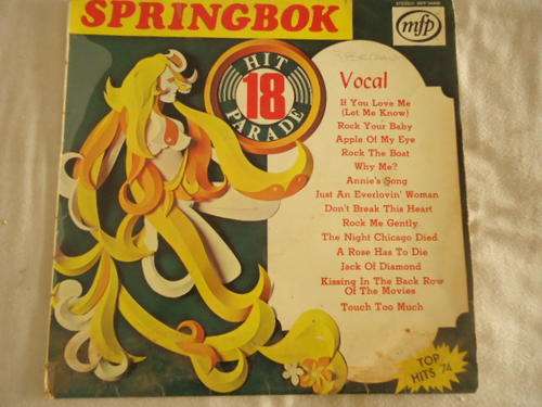 SPRINGBOK HIT PARADE -VOLUME 18 1974 STEREO LP IN GREAT CONDITION