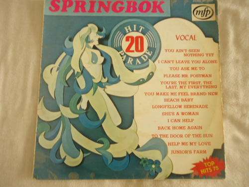 SPRINGBOK HIT PARADE -VOLUME 20 - 197 STEREO LP IN GREAT CONDITION