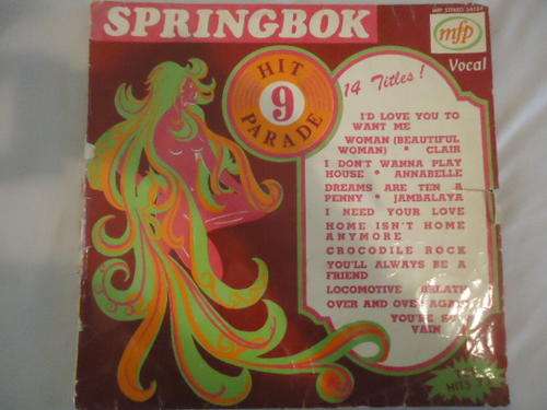 SPRINGBOK HIT PARADE -VOLUME 9 -1973 STEREO VINYL LP IN Good CONDITION