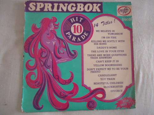 SPRINGBOK HIT PARADE -VOLUME 10 -1973 MFP STEREO LP IN EXCELLENT CONDITION