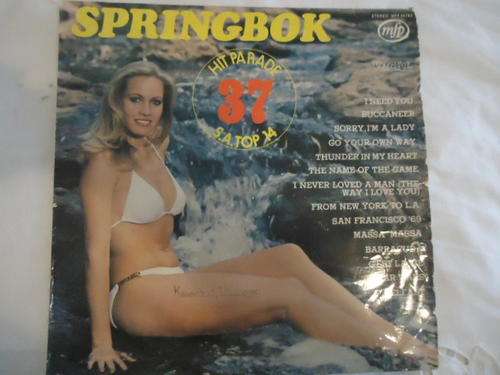 SPRINGBOK HIT PARADE -VOLUME 37 - 1977 STEREO LP IN GREAT CONDITION