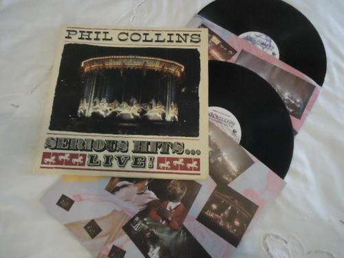 PHIL COLLINS"SERIOUS HITS  LIVE!" 1990 WEADOUBLE STEREO GATEFOLD LP SET+INNER SLEEVES+COL LABELS-EXC