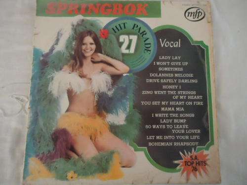 SPRINGBOK HIT PARADE -VOLUME 27 - 1976 MFP STEREO LP IN GOOD CONDITION