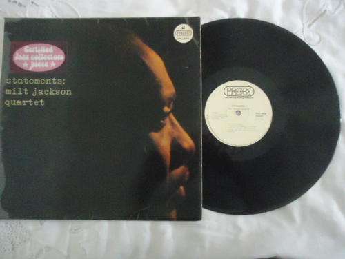 MILT JACKSON QUARTET "STATEMENTS" CERTIFIED JAZZ COLLECTORS PIECE PROBE STEREO LP-EXC