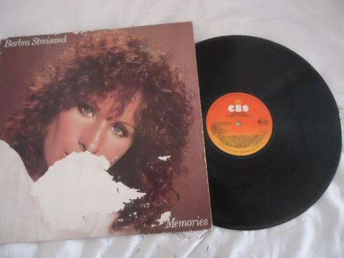 BARBRA STREISAND "MEMORIES"- 1981 CBS STEREO LP+INNER SLEEVE-EXC+WEAR ON THE FRONT COVER