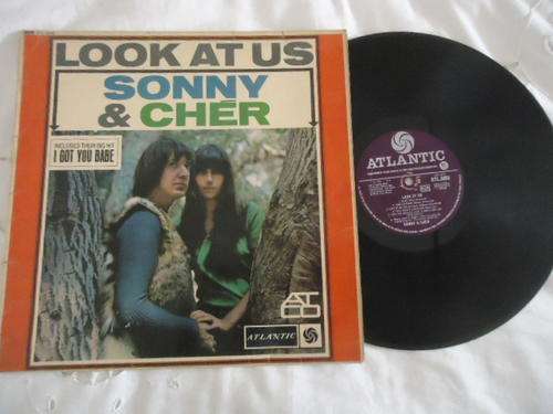 SONNY & CHER "LOOK AT US" IMPORTED UK 1965 ATLANTIC LONG PLAYING LP IN GOOD CONDITION