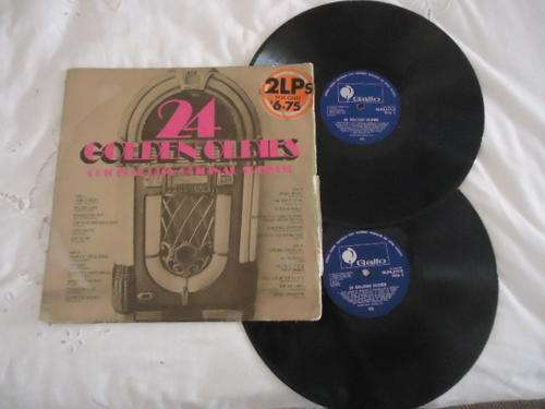 "24 GOLDEN OLDIES HITS BY ORIGINAL ARTISTS " 1973 GALLO DOUBLE STEREO GATEFOLD LP SET