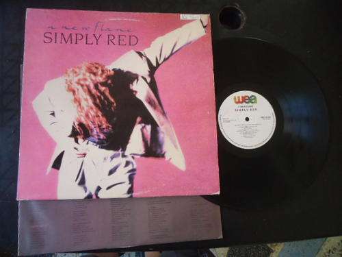 SIMPLY RED "A NEW FLAME" 1989 WEA STEREO LP+COL INNER SLEEVE-EXCELLENT!
