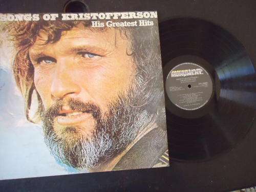 SONGS OF KRISTOFFERSON - HIS GREATEST HITS" 1977 MONUMENT STEREO LP IN EXCELLENT COND