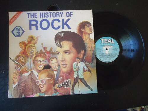 "HISTORY OF ROCK VOLUME 3 - THE BIRTH OF THE BEAT" -1986 TEAL STEREO LP IN EXCELLENT CONDITION