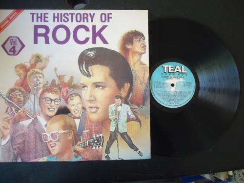 "HISTORY OF ROCK VOLUME 4 - THE BRITISH INVASION" -1986 TEAL STEREO LP IN EXCELLENT CONDITION