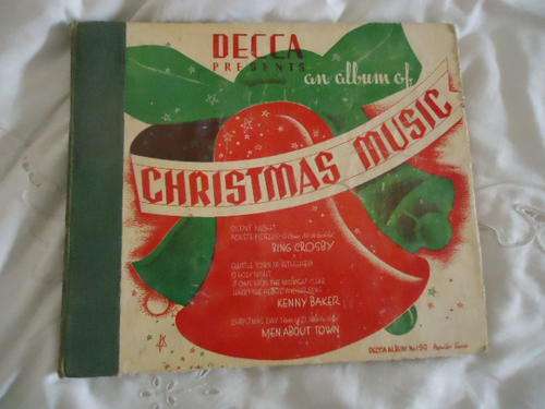 "DECCA PRESENTS AN ALBUM OF CHRISTMAS MUSIC"  - AN ALBUM WITH 4 X 78RPM RECORDS - BING CROSBY