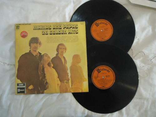 "THE MAMAS AND PAPAS - 20 GOLDEN HITS" EMI - DOUBLE STATESIDE STEREO GATEFOLD LP SET