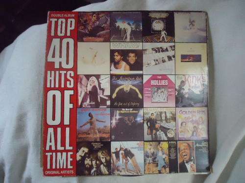 "TOP 40 HITS OF ALL TIME - ORIGINAL ARTISTS" -1990 TEAL DOUBLE STEREO GATEFOLD LP SET