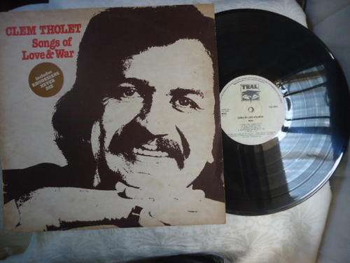 CLEM THOLET "SONGS OF WAR AND LOVE+RHODEISANS NEVER DIE" TEAL STEREO LP RHODESIAN IRECYLED COVER