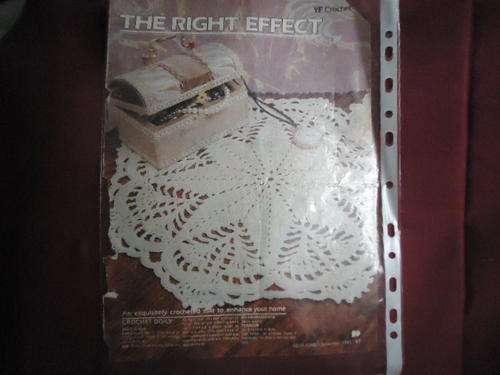 CROCHET DOLLY = "THE RIGHT EFFECT" SUPPLIED IN A PLASTIC SLEEVE