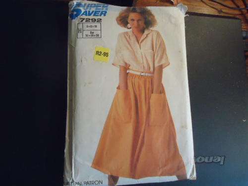 SIMPLICITY"SUPER SAVERS" PATTERNS 7292 SIZE= H 16 + 8 + 10 COMPLETE + PLASTIC BAG