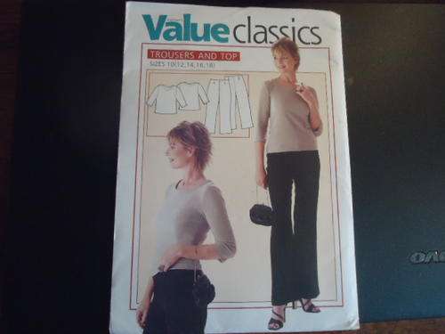 VALUE CLASSICS PATTERNS  TROUSERS AND TOP" SIZES 10, 12 14, 16, 18