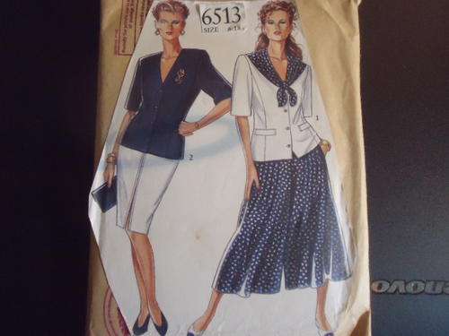 NEW LOOK PATTERNS 6513 -7 SIZES IN ONE 6 - 18 - COMPLETE AND IN A BROWN ENVELOPE