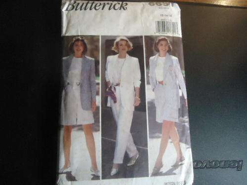 BUTTERICK  PATTERNS 6651 SIZE 12 + 14 + 16 - COMPLETE AND UNCUT