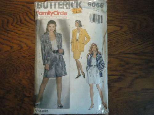 BUTTERICK  PATTERNS 6066 SIZES  12 + 14 + 16- - SEE DESCRIPTION