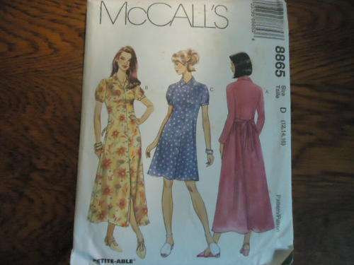 McCALL'S PATTERNS 8865 - COMPLETE SIZE = D - 12 + 14 + 16