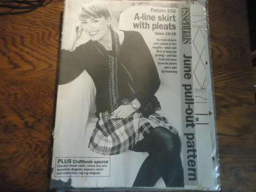 ESSENTIAL  PATTERNS E92 THE A LINE SKIRT WITH PLEATS"