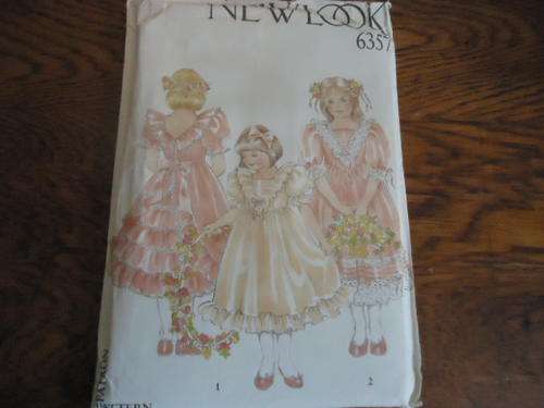 NEW LOOK PATTERNS 6357 - 8 SIZES IN ONE GIRL 4 - 11 YEARS - COMPLETE AND UNCUT