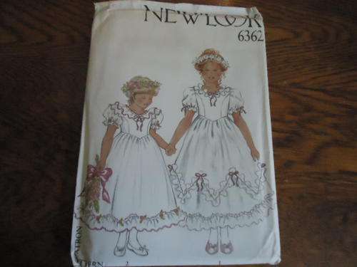 NEW LOOK PATTERNS 6362 - 8 SIZES IN ONE GIRL 4 - 11 YEARS - COMPLETE AND UNCUT